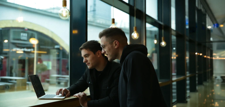 Dragos and Bogdan Nedelcu, founders of theSeniorDev
