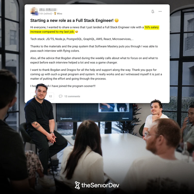 A community member shares a full-stack engineer offer and higher salary